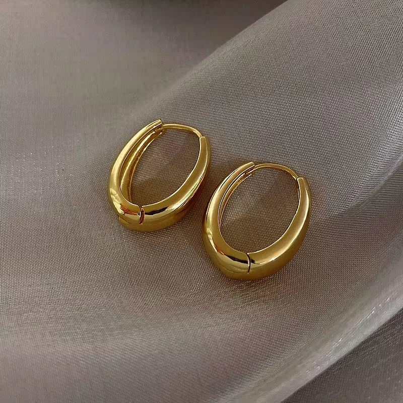 2023 Hot Sale Fashion Metal Hoop Earrings for Woman Vintage Doop Earring Trend Classic Party Wedding Ear Buckle Jewelry Gift