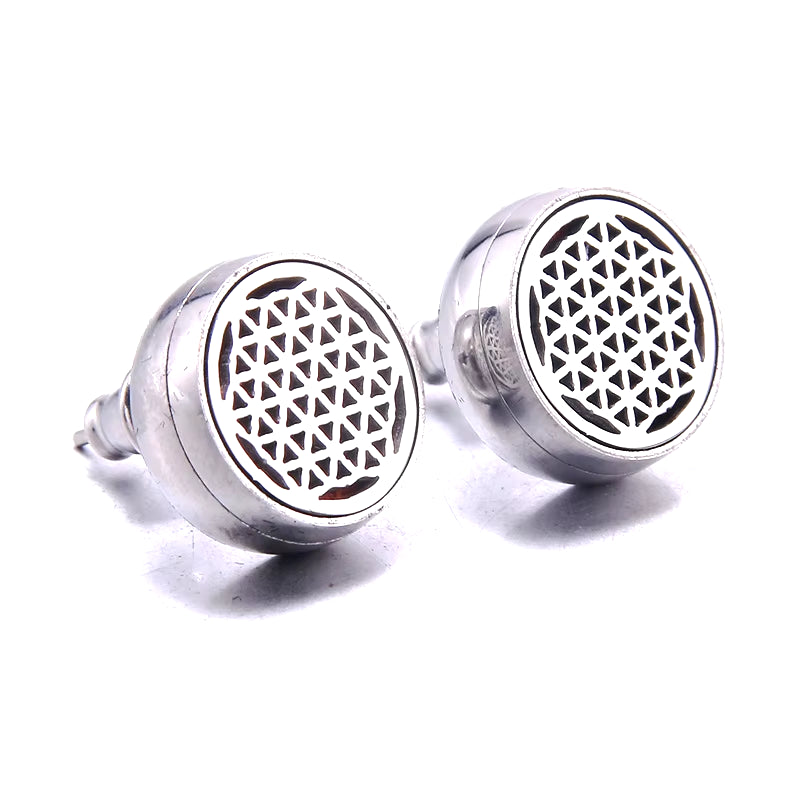 2021 New Stainless Steel Aromatherapy Diffuser Stud Earrings Mini Football Men and Women Earrings Fashion Jewelry Party Gifts