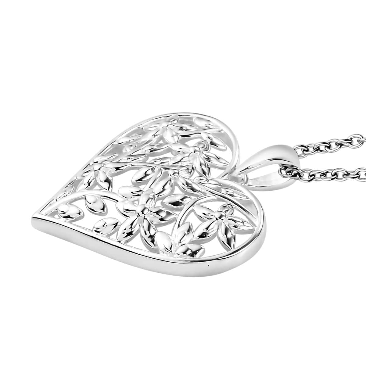 925 Sterling Silver Heart Pendant Necklace for Women Charm Jewelry Stainless Steel Chain Birthday Gifts for Women Size 20" Birthday Gifts for Women