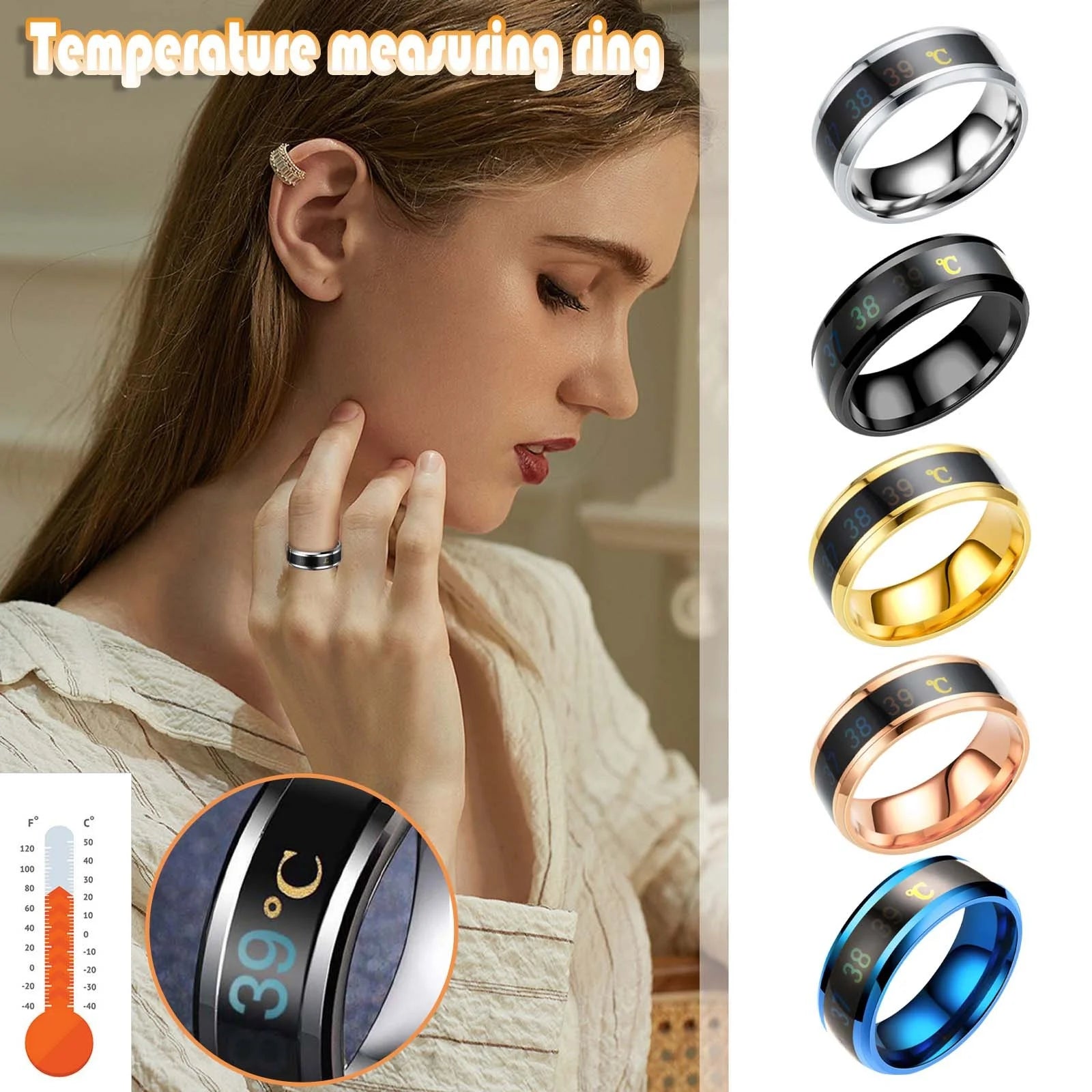 Nfc Mobile Phone Smart Ring Stainless Steel Ring Wireless Radio Frequency Communication Water Resistance Jewelry