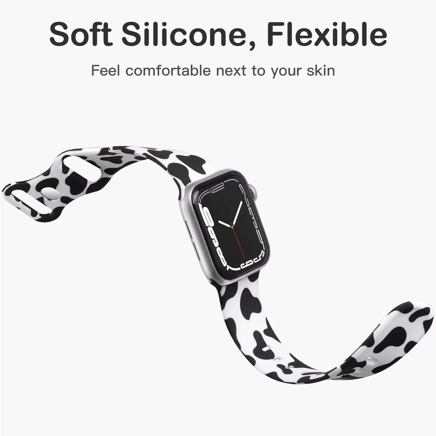 2 Pack Floral Printed Bands Compatible with Apple Watch Band 38Mm 40Mm 41Mm for Women,Soft Silicone Strap for Iwatch Ultra SE Series 8 7 6 5 4 3 2 1