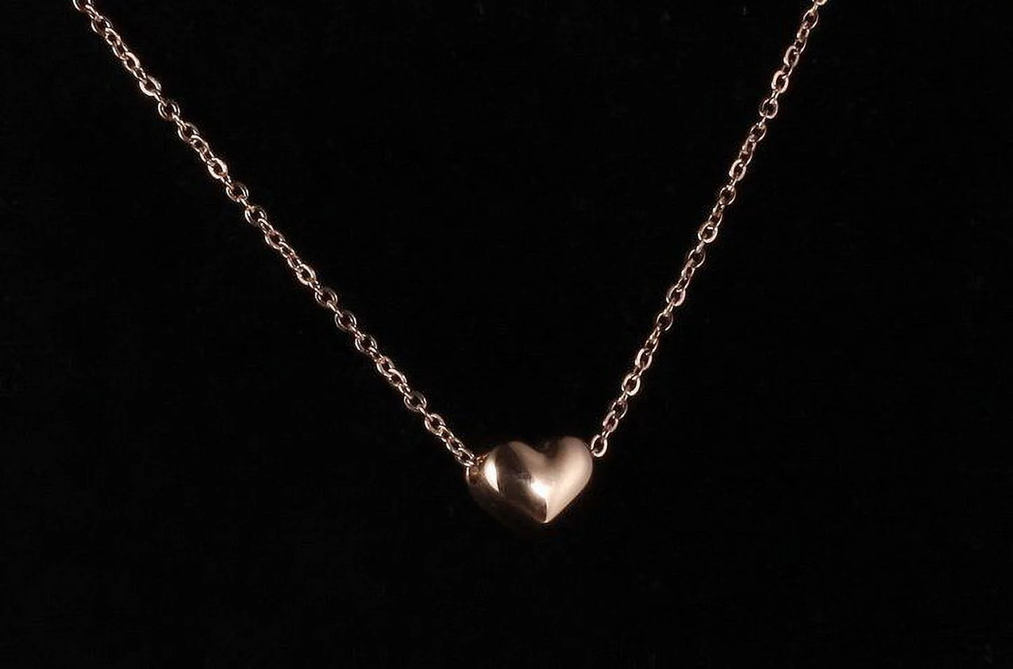 Women'S Girls Stainless Steel Heart Pendant Necklace Chain Valentine'S Day Gift