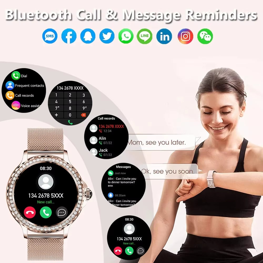 Mijia Smart Watch Women Information Physiological Reminder Smartwatch Heart Rate Sleep Monitor Custom Watchface Bracelet