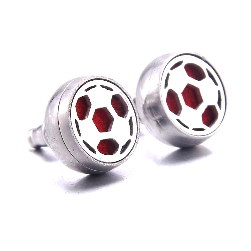 2021 New Stainless Steel Aromatherapy Diffuser Stud Earrings Mini Football Men and Women Earrings Fashion Jewelry Party Gifts