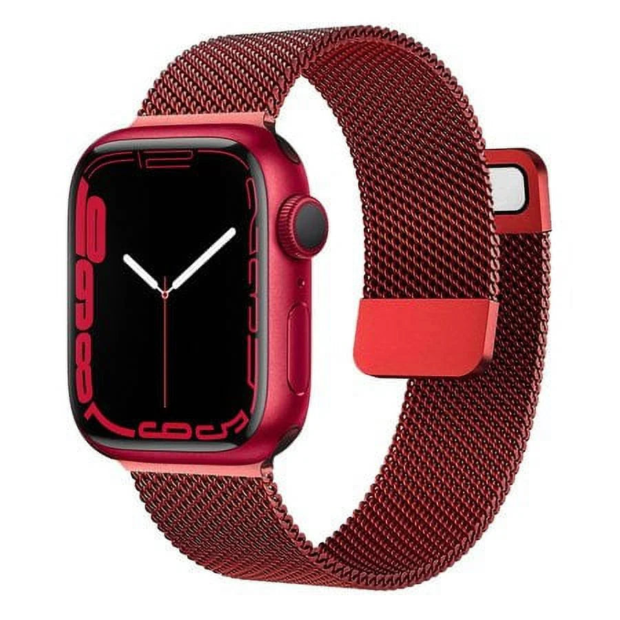 (1Pack 2Pack) Milanese Loop Band for Apple Watch Bands Ultra 49Mm 40Mm 44Mm 38Mm 45Mm 42Mm 41Mm Magnetic Metal Stainless Steel Mesh Strap Replacement for Iwatch Series Ultra 8 7 SE 6 5 4 3 2 1