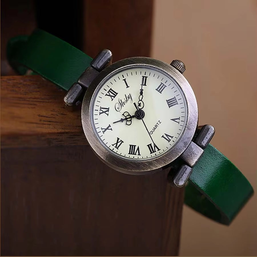 New Fashion Hot-Selling Leather Female Watch ROMA Vintage Watch Women Dress Watches