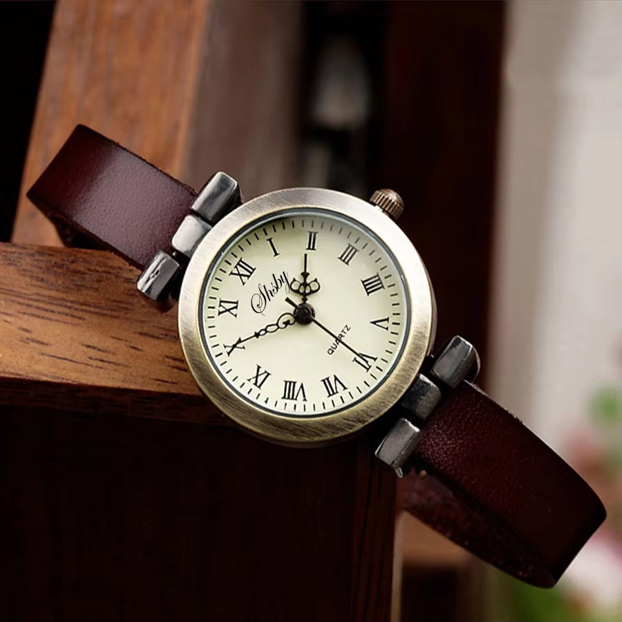 New Fashion Hot-Selling Leather Female Watch ROMA Vintage Watch Women Dress Watches