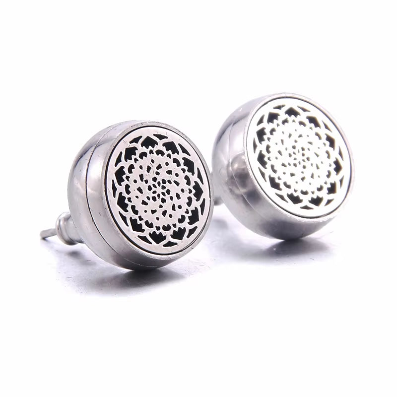 2021 New Stainless Steel Aromatherapy Diffuser Stud Earrings Mini Football Men and Women Earrings Fashion Jewelry Party Gifts