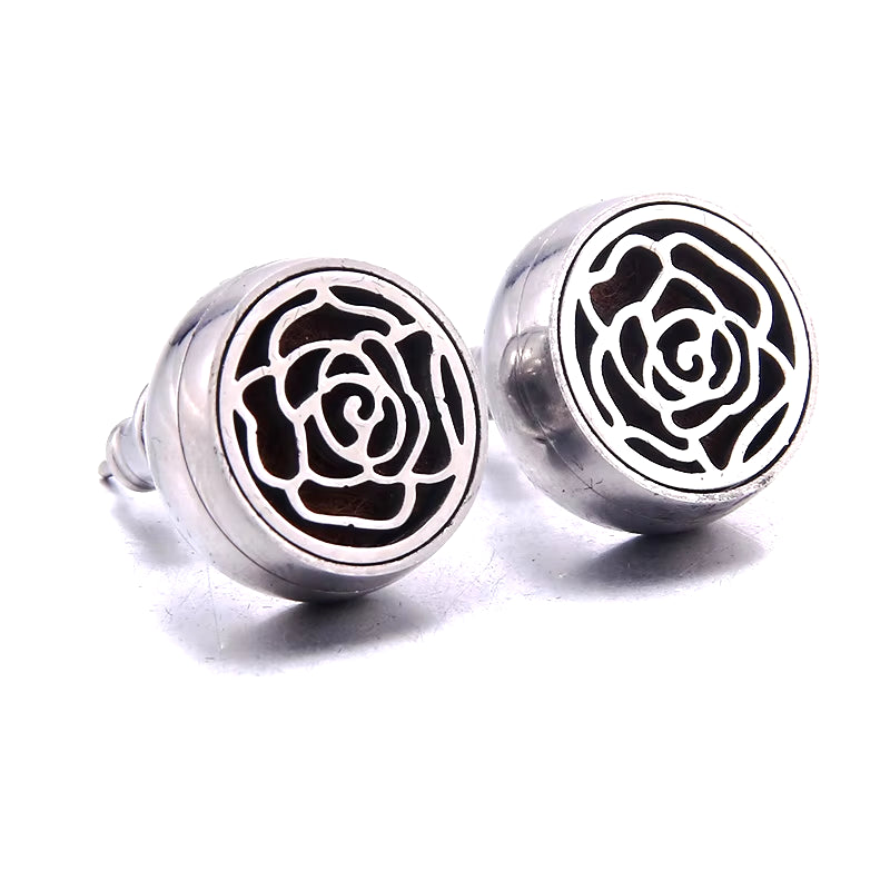 2021 New Stainless Steel Aromatherapy Diffuser Stud Earrings Mini Football Men and Women Earrings Fashion Jewelry Party Gifts