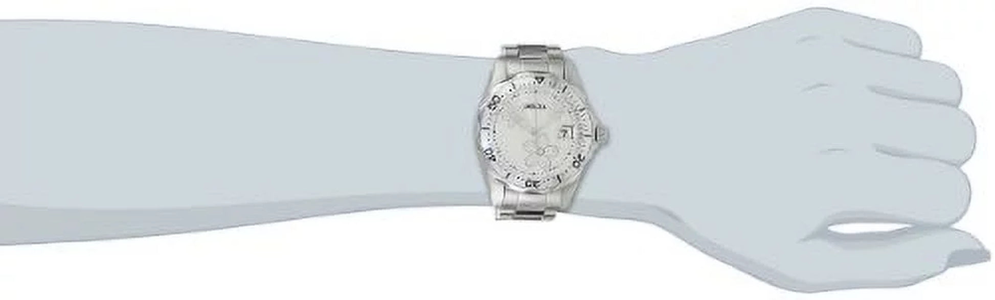 12506 Womens Angel Quartz 3 Hand Dial Watch - Metallic White