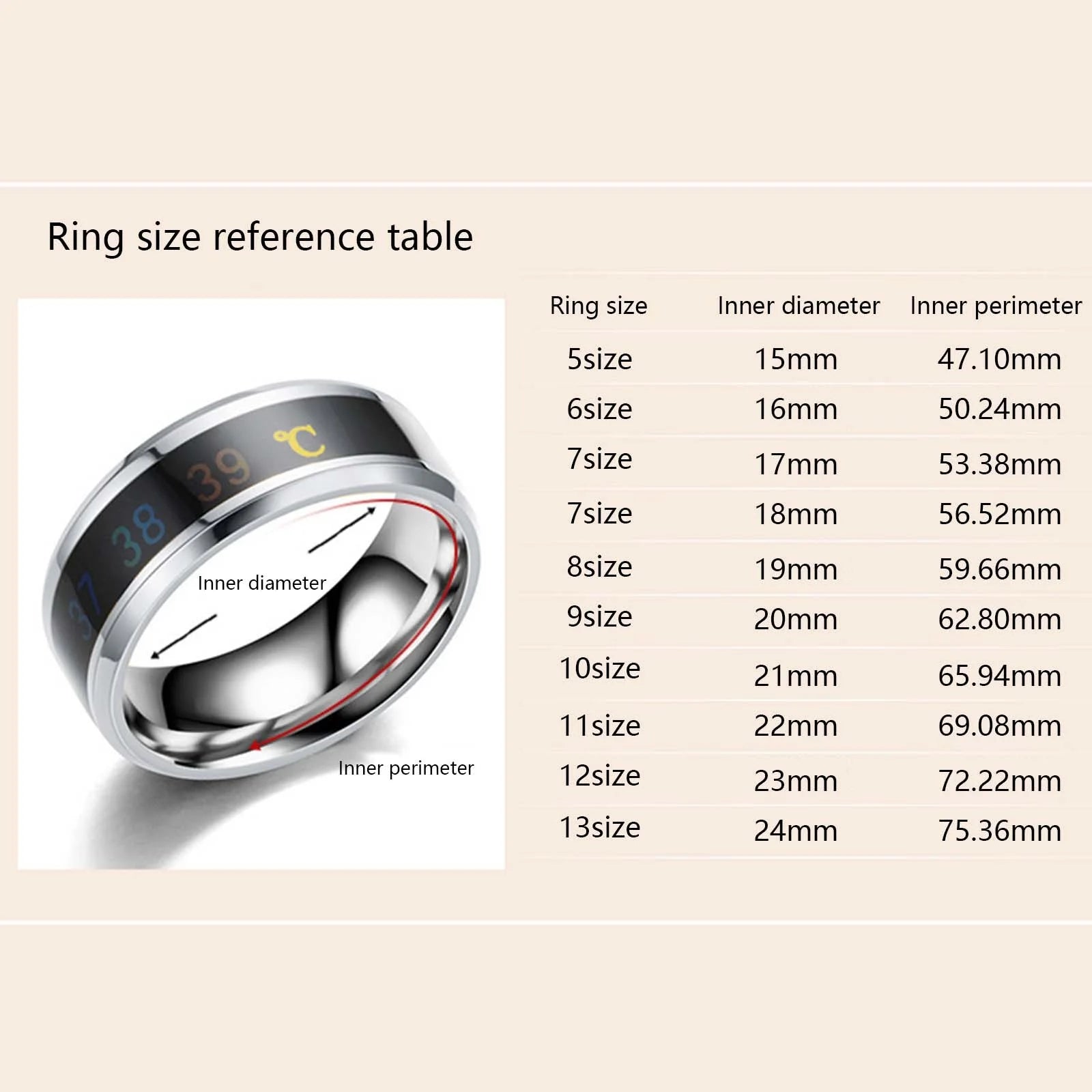 Nfc Mobile Phone Smart Ring Stainless Steel Ring Wireless Radio Frequency Communication Water Resistance Jewelry