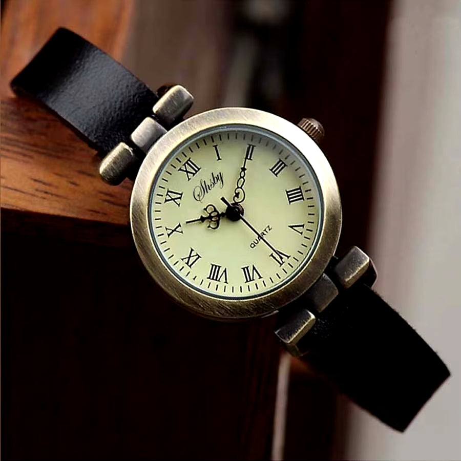 New Fashion Hot-Selling Leather Female Watch ROMA Vintage Watch Women Dress Watches