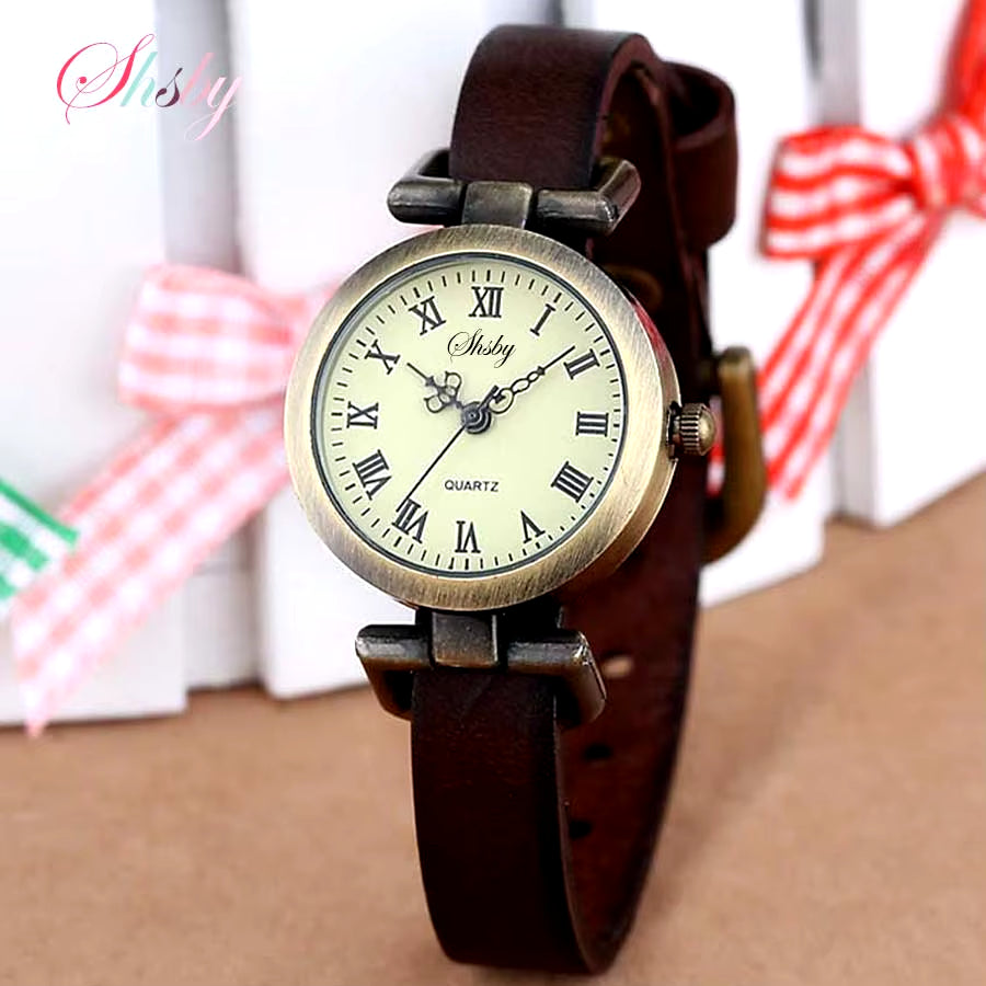 New Fashion Hot-Selling Leather Female Watch ROMA Vintage Watch Women Dress Watches