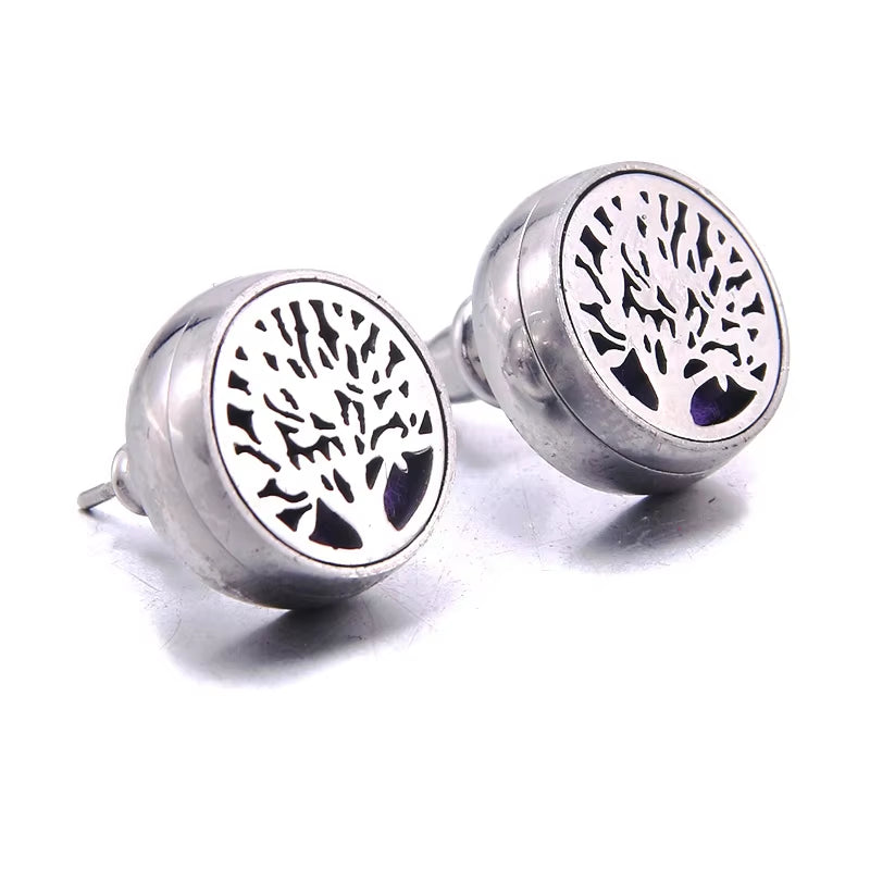 2021 New Stainless Steel Aromatherapy Diffuser Stud Earrings Mini Football Men and Women Earrings Fashion Jewelry Party Gifts