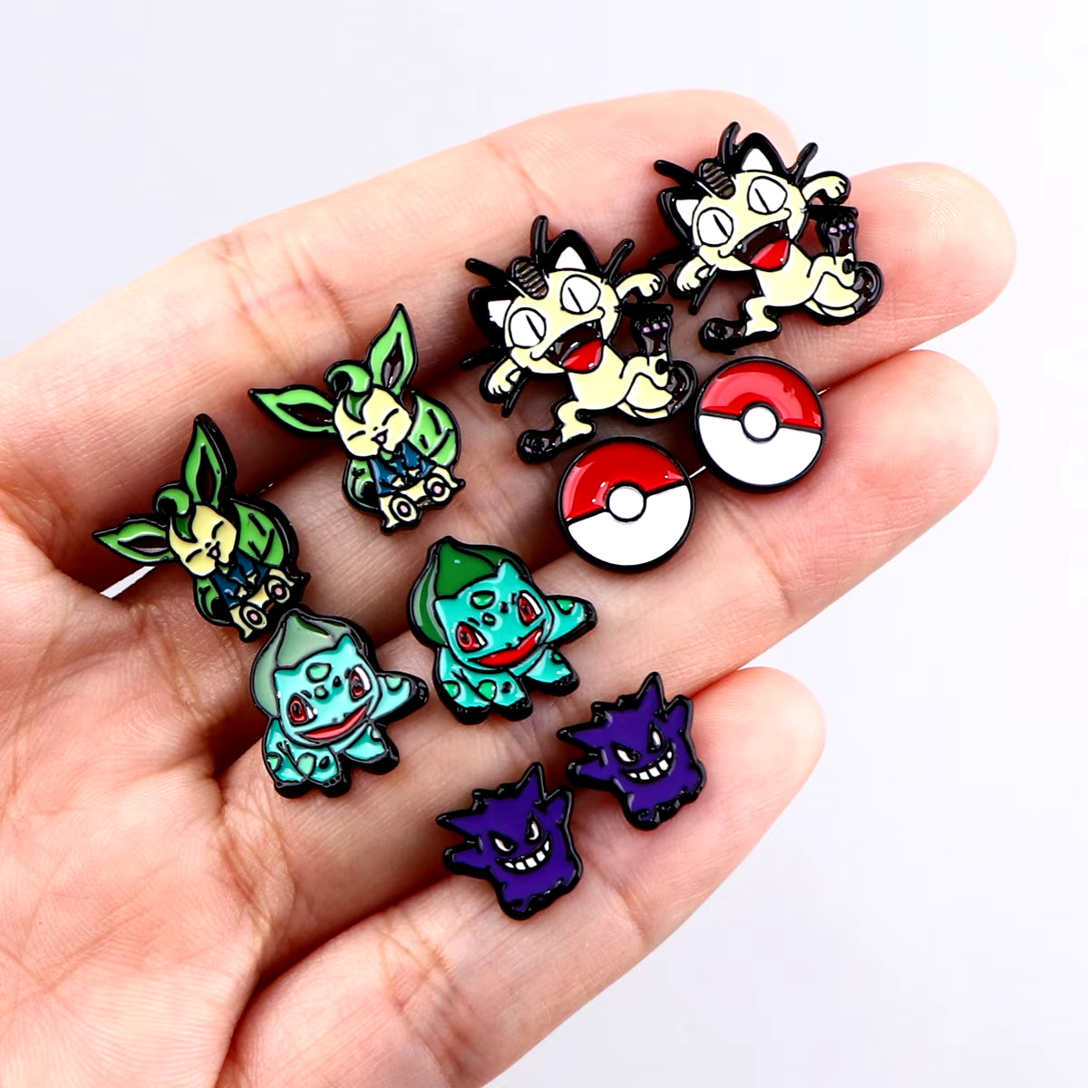 Anime Piercing Earrings Cartoon Kawaii Cute Stud Earrings for Woman Girls Kids Fashion Jewelry Gift Accessories