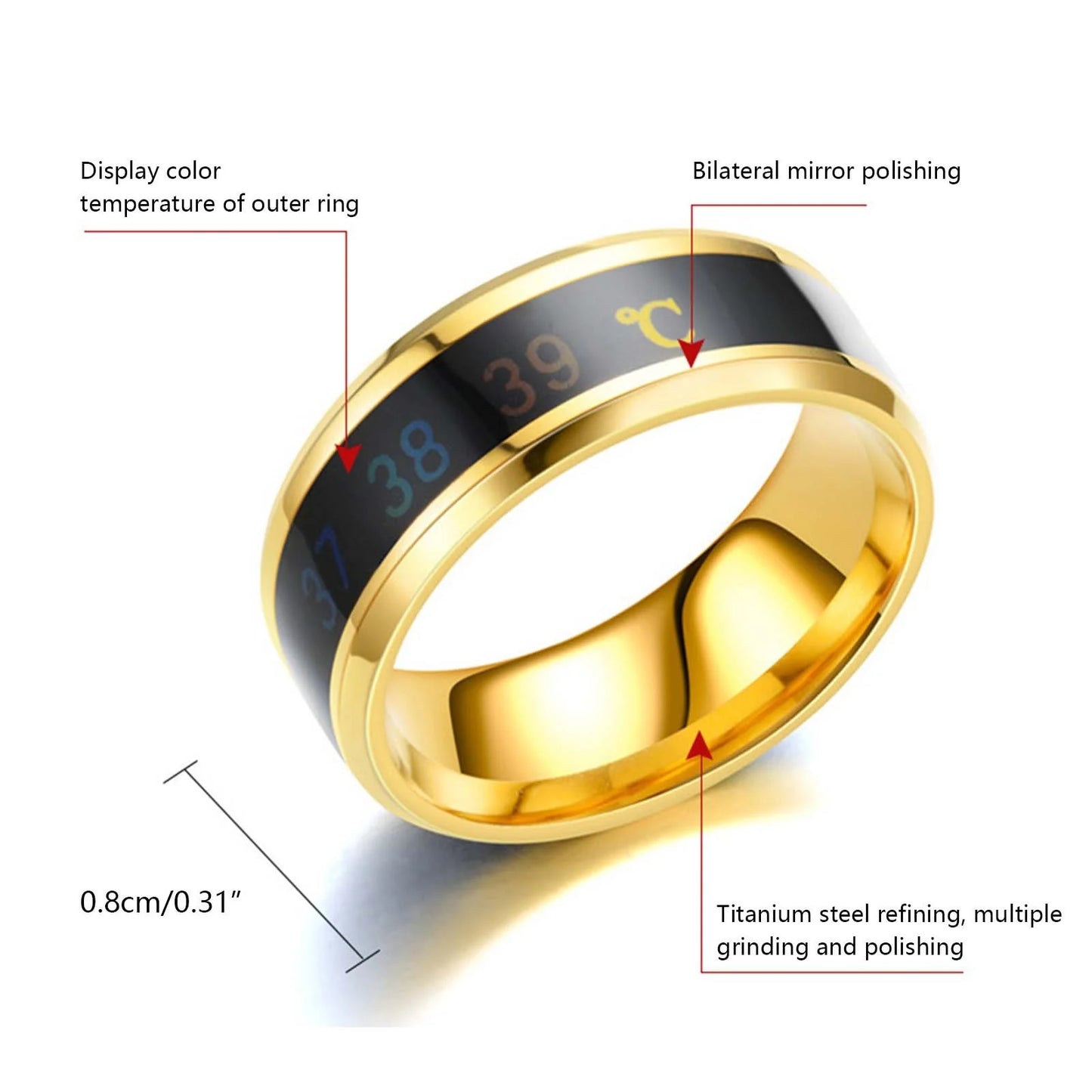 Nfc Mobile Phone Smart Ring Stainless Steel Ring Wireless Radio Frequency Communication Water Resistance Jewelry