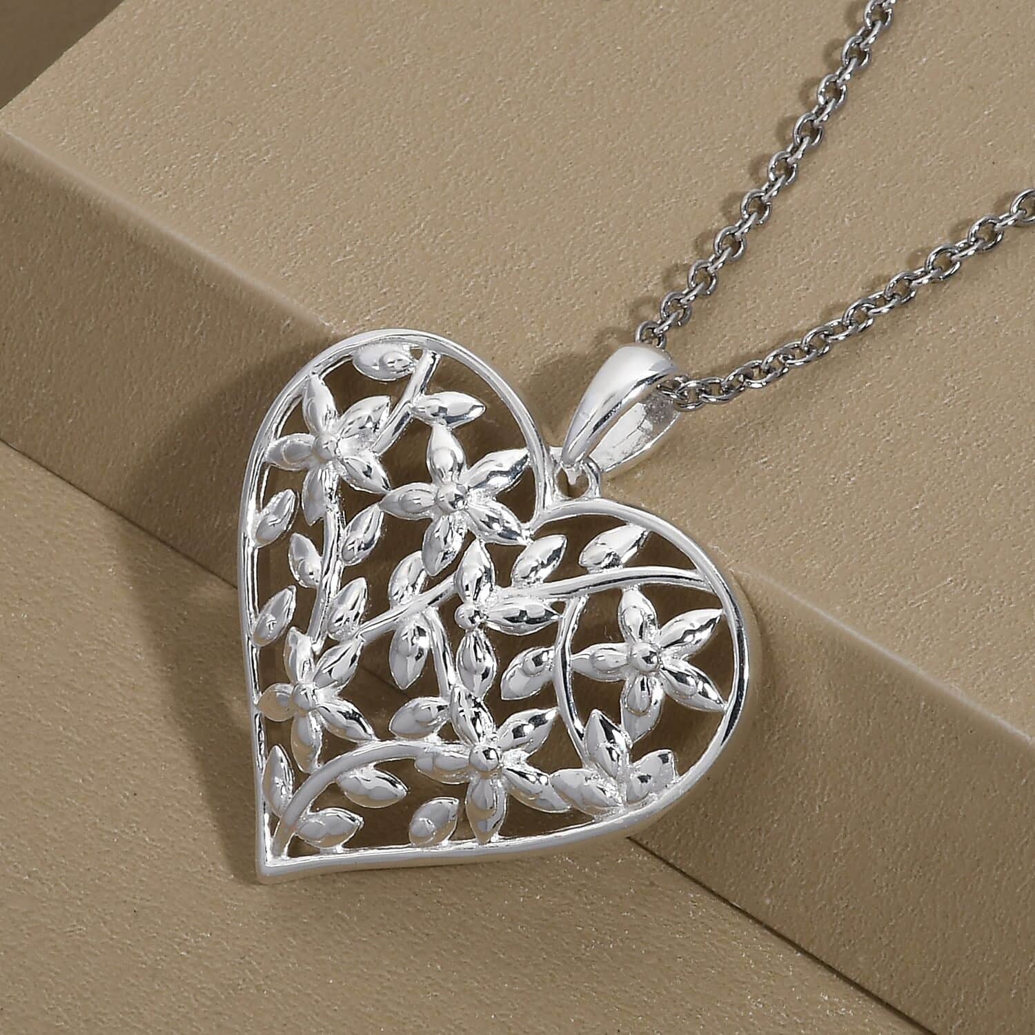 925 Sterling Silver Heart Pendant Necklace for Women Charm Jewelry Stainless Steel Chain Birthday Gifts for Women Size 20" Birthday Gifts for Women